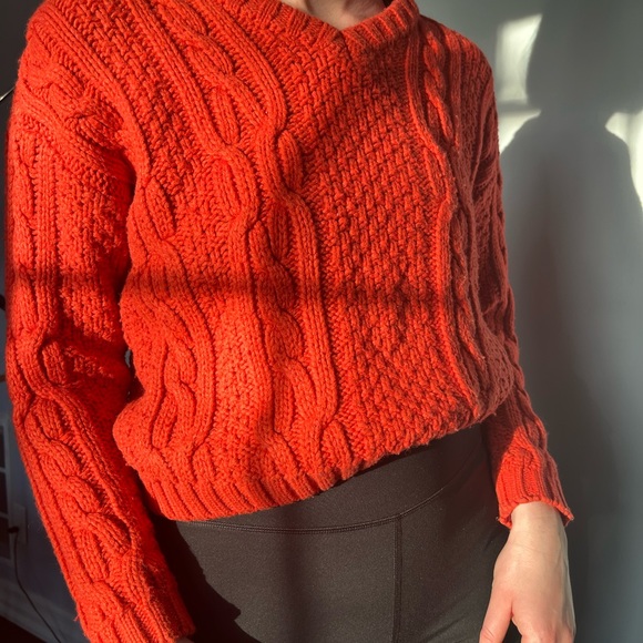 Versace Cable-Knit V-Neck Sweater - Picture 3 of 5